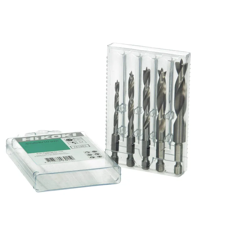 Hikoki tools 781983 - Juego broca 3 punta 1/4" 4-5-6-8-10mm( 5u)