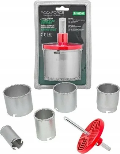 Juego de brocas de núcleo para cerámica y gres 7el. (33,53,67,73,83mm)