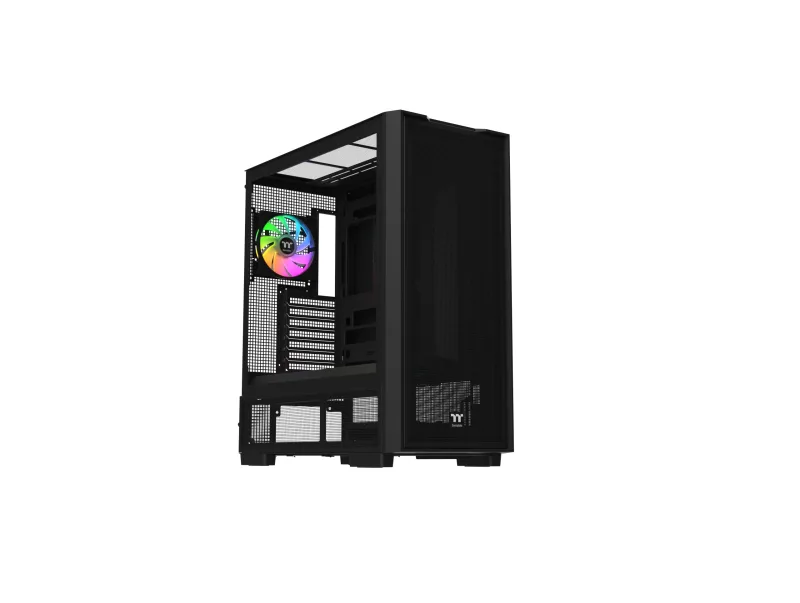 Thermaltake S380 TG ARGB Torre Media Gaming | Ventiladores ARGB PWM Preinstalados (SF360 Reverse + SF120) | Cristal Templado | USB 3.2 x1 USB 3.0 x2 | Panel Frontal | Negro