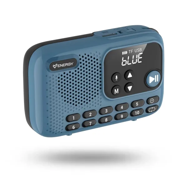 Energy Sistem TunerGo Radio - Radio portatil FM con Bluetooth, batería Recargable, Salida minijack, Antena optimizada y Altavoz de 5W