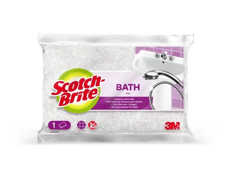 Scotch-Brite Estropajo Sólo Fibra, Blanco (baño)