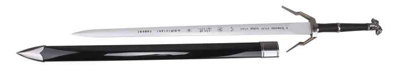 Espada S5115 Modelo espada de plata de Geralt de Riva (The Witcher), réplica No oficial, con un tamaño total de 124 cm, hoja de bambú. Ref. S5115