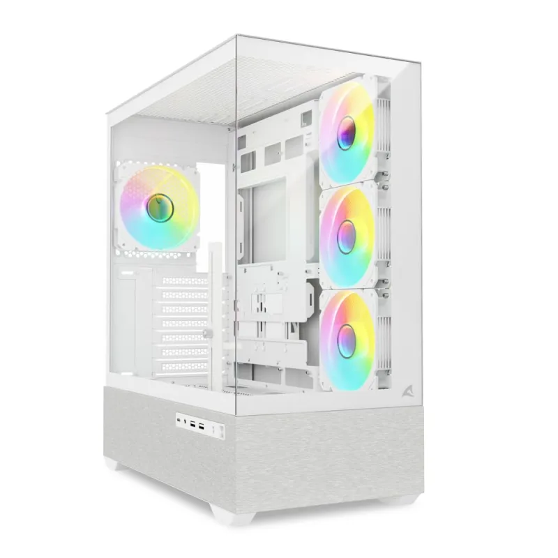 Sharkoon AK7 Blanco, Carcasa ATX PC, ARGB