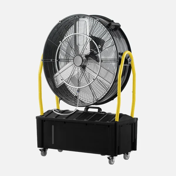 ABRILA - Ventilador Nebulizador Industrial Excalibur 300W | 3 Velocidades y 3 Aspas | Tanque de Agua 25L | Orientable | Con Ruedas | 101x71x30 cm