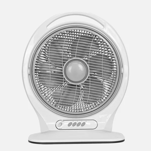 ABRILA - Ventilador de Sobremesa Ladi 55W | 3 Velocidades y 6 Aspas | Cabezal Orientable | Fijo o Rotatorio | Con Asa | 55x45x19,5 cm