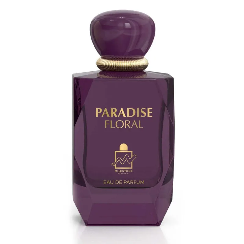 MILESTONE Perfumes Paradise Floral Eau de Parfum para mujer, fragancia de larga duración, 100 ml, aroma floral y elegante, perfecto para el uso diario, aroma fresco y estimulante para cualquier