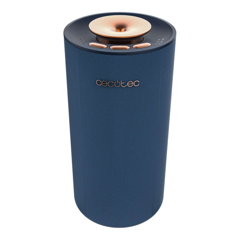 Cecotec Difusor de Aromas - Humidificador Ultrasónico - 10ml - PureAroma 3000 Navy Sound. Altavoz Bluetooth, Carga USB, Temporizador 8h, 3 Modos Vapor, Luz Colores LED, Aromaterapia