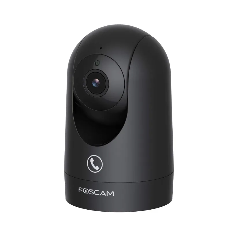 Foscam R8M - Cámara de vigilancia para interiores (giratoria, 4K, 8 MP, doble banda, WiFi, con detección de radares y función de seguimiento automático), color negro