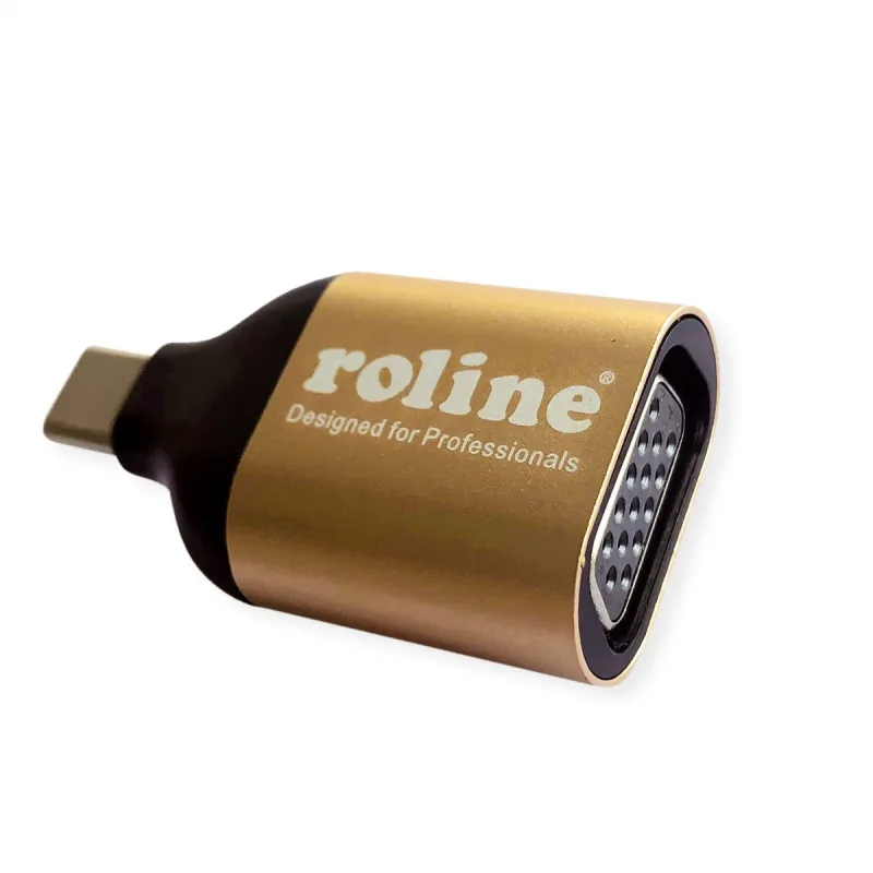 ROLINE 12.03.3233 Adaptador gráfico USB 1920 x 1080 Pixeles Oro