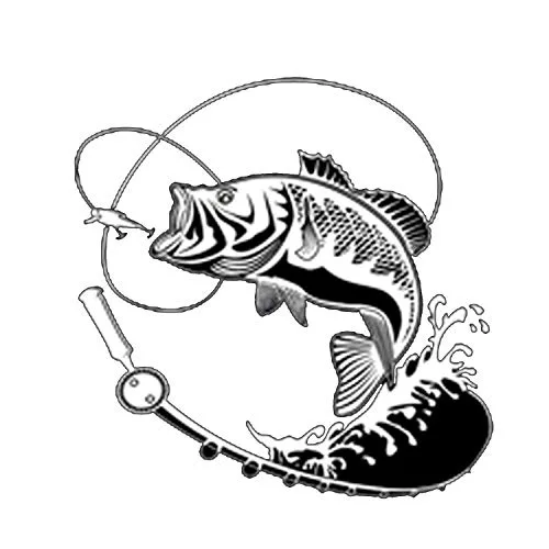 Wall-8-CC 17.9 cm x 17.9 cm Creative Fishing Silhouette calcomanía de vinilo para coche, color negro y plateado