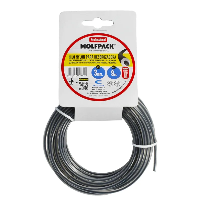 Hilo nylon redondo profesional 3,0mm (rollo 9mt.)
