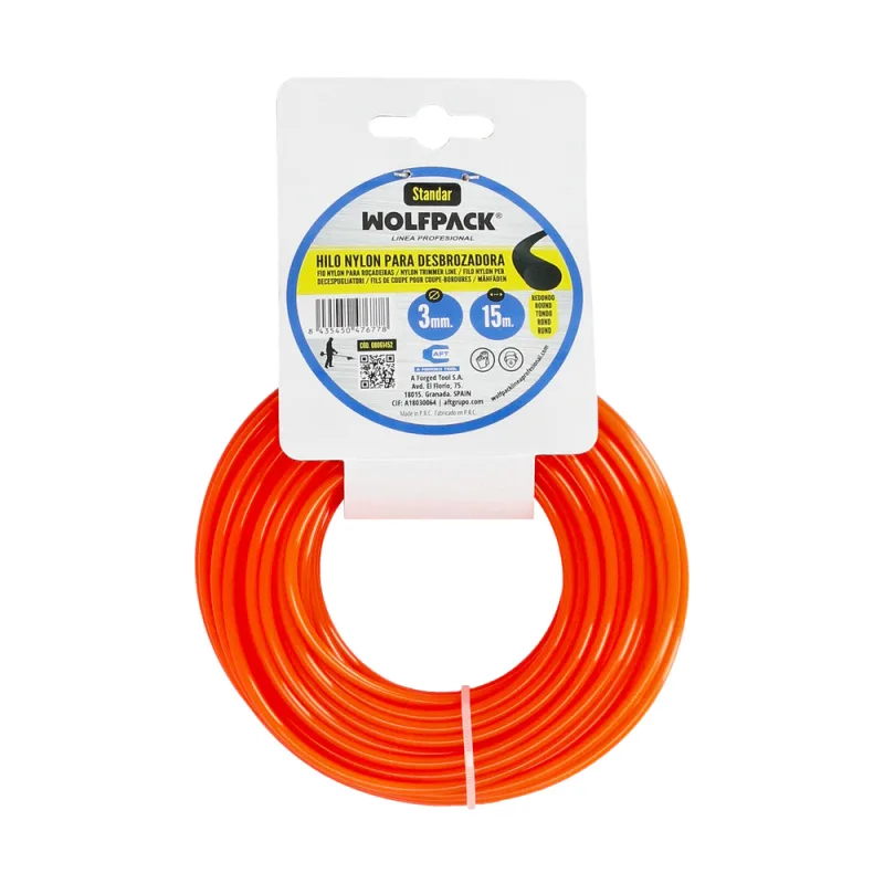 Hilo nylon redondo 3,0mm (rollo 15mt.)
