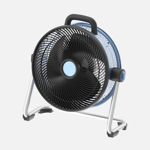 ABRILA - Ventilador Industrial Corintio 100W | 3 Aspas | 3 Velocidades | Orientable | 62x63x25 cm | Azul/Negro