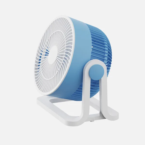 ABRILA - Ventilador de Sobremesa Funchal | 32W | 3 Aspas | 3 Velocidades | Orientable | 24x25x15,5 cm | Azul