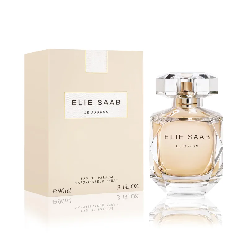 Elie Saab Le Parfum 90 ml - Eau de Parfum de Mujer - Fragancia Chipre Floral - Notas de Flor de Azahar, Jazmín, Rosa de Miel y Pachulí - Botella de Cristal Transparente