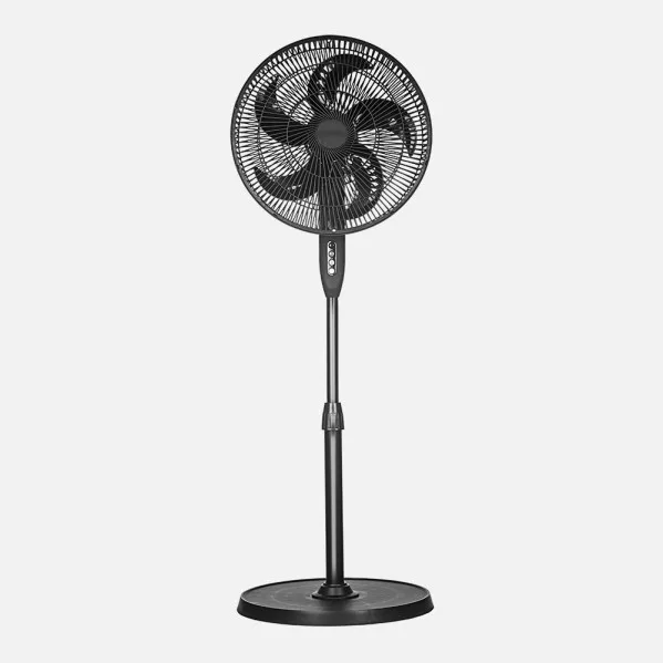 ABRILA - Ventilador De Pie Siluro 50w | 3 Velocidades | Aspas de 5 | Bajo Consumo Energético | Diseño Moderno | Ideal para Hogar y Oficina | Negro