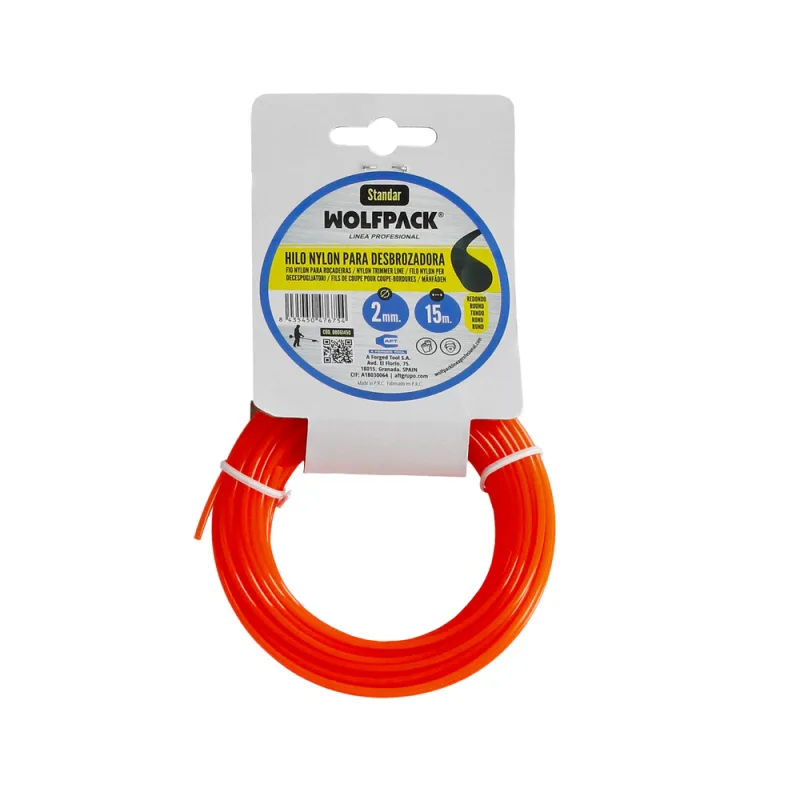 Hilo nylon redondo 2,0mm (rollo 15mt.)