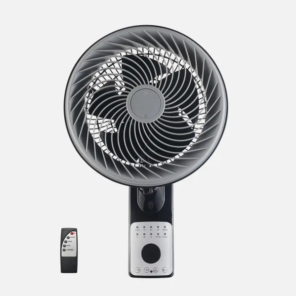 ABRILA - Ventilador de Pared Aestus 75W | 3 Velocidades y 5 Aspas | Fijo y Rotatorio | Orientable | Alta Velocidad | Control Remoto y Temporizador | 45,5x27x34 cm