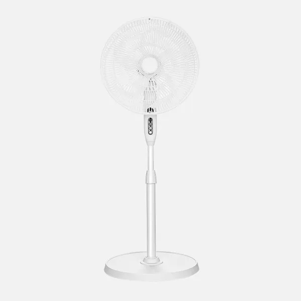 ABRILA - Ventilador De Pie Siluro 50w | 3 Velocidades | Aspas de 5 | Bajo Consumo Energético | Diseño Moderno | Ideal para Hogar y Oficina | Blanco