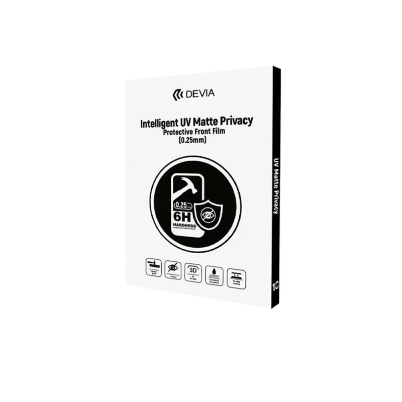 Pack de láminas hidrogel uv 6h privacy 0.25mm devia (10 láminas) 140349