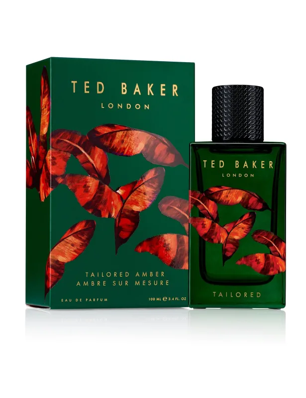 Ted Baker Tailored Amber Eau de Parfum para hombre. Fragancia cálida de ámbar, especiada y amaderada con bergamota, manzana verde, lavanda y cuero. Aroma sofisticado y duradero para él. 100ml (3.4 oz)
