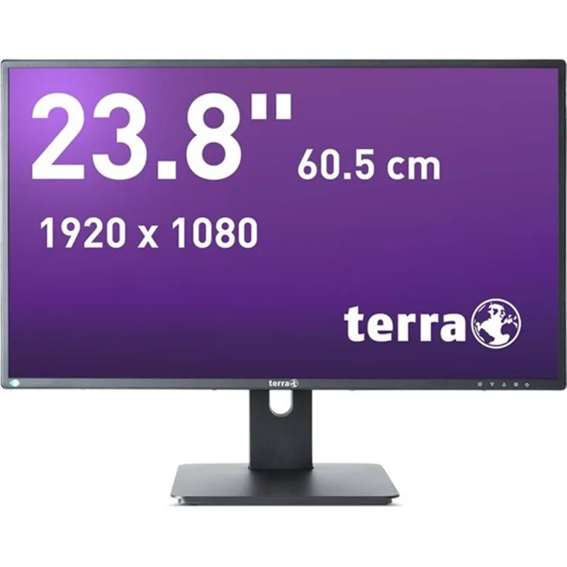 Terra 2456W PV V4 24" Monitor Full HD IPS Negro USB-C con 15W Power Delivery DisplayPort, HDMI regulable en altura, Pivot Greenline Plus