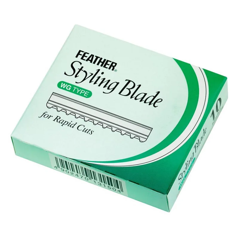 Feather styling blase caja 10 cuchillas wg type 10un