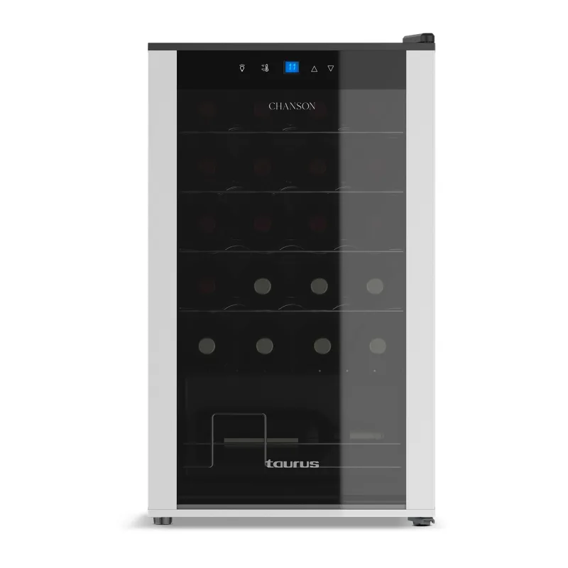 Taurus Chanson 24 Nevera de vino termoeléctrico Independiente Negro, Plata 24 botella(s)
