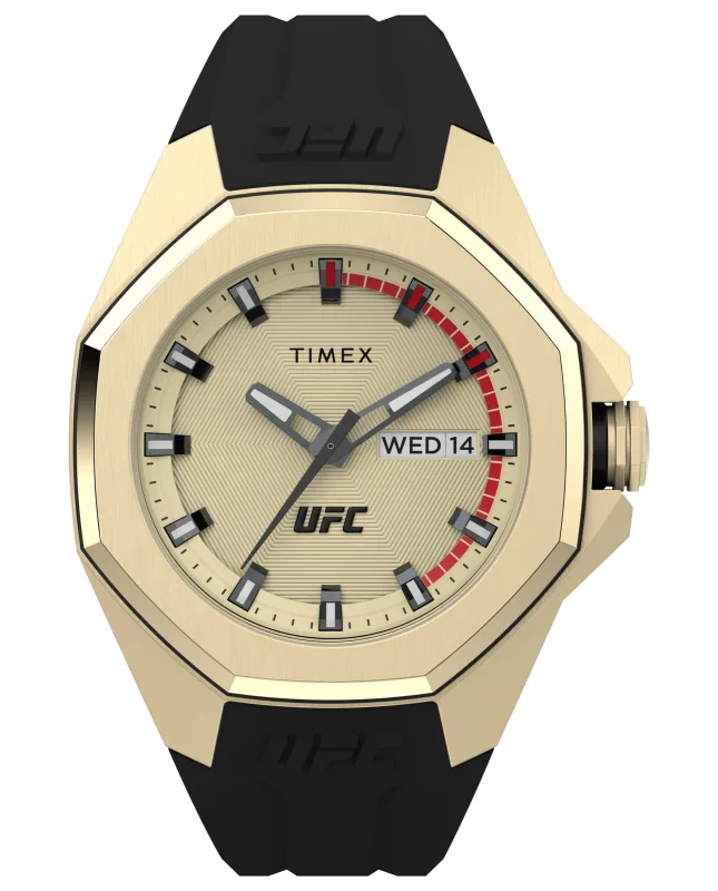 Timex Reloj UFC Pro de 45 mm con Correa de Resina TW2V57100, Gold