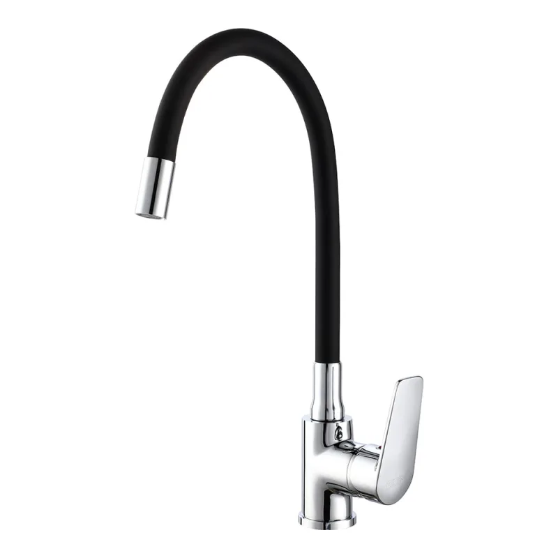 Grifo Monomando EDM 01155 Baiona Negro Latón Zinc Flexible Cocina - Marca: EDM Product - EAN: 8425998011555