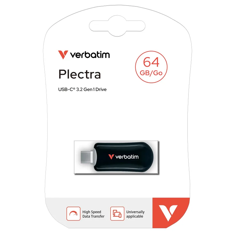 Verbatim 30224 unidad flash USB 64 GB USB Tipo C 3.2 Gen 1 (3.1 Gen 1) Negro