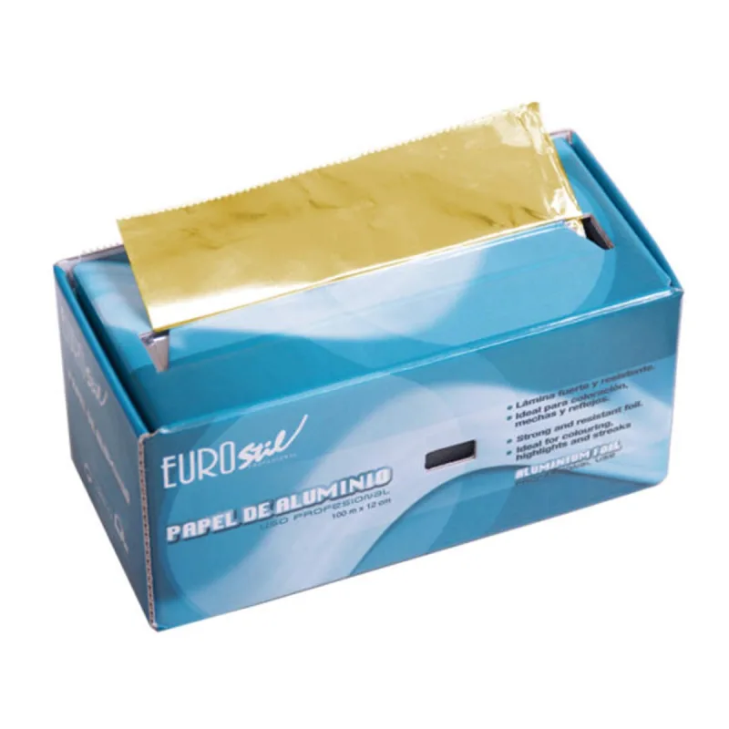 Eurostil Papel Aluminio Oro 1X15-100 gr