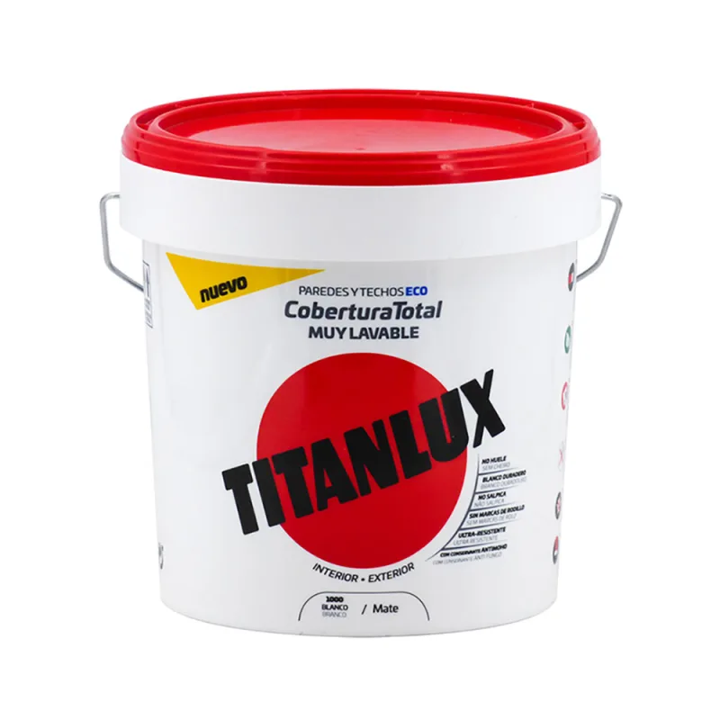 Pintura plástica lavable mateblanco, interior-exterior 750 ml