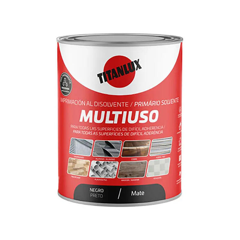 TITANLUX Imprimación Multiuso al Disolvente Negro 250ml