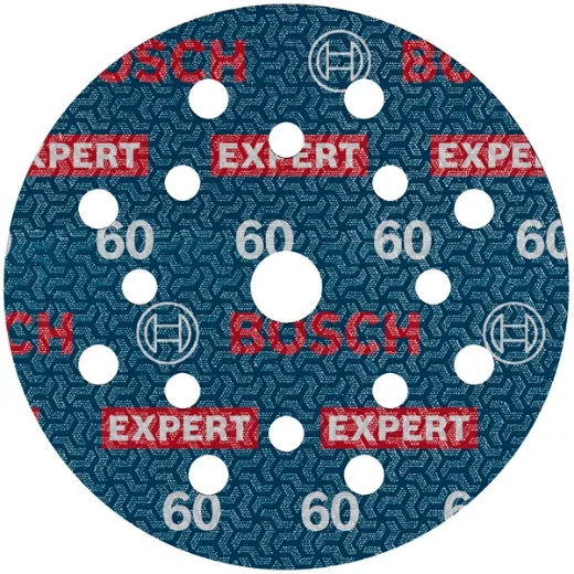 Bosch 50x Disco de lija para láminas EXPERT O780, 125 mm (para Madera dura, Pintura sobre madera, Ø 125 mm, Grano 60, Professional Accesorios Lijadora excéntrica)