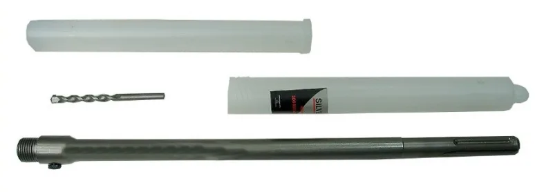 Soporte de corona SDS Plus 450mm, modelo Uchwyt Korony, herramienta profesional para perforación, alta resistencia, ideal para trabajos de construcción y remodelación.