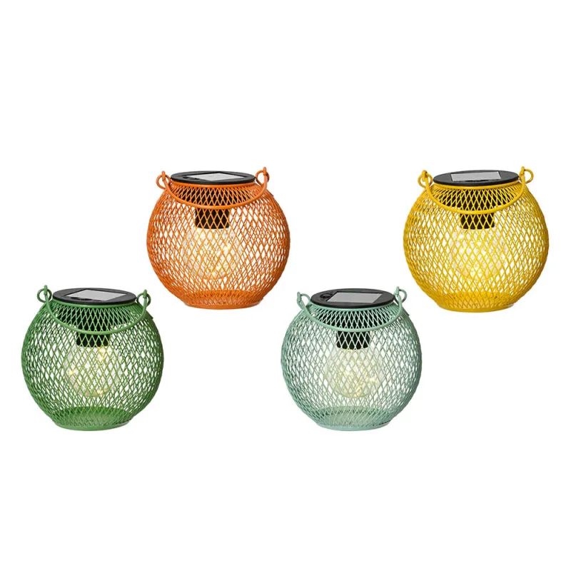 Floristik24 Farol solar de jardín con luz LED para terraza y balcón de metal