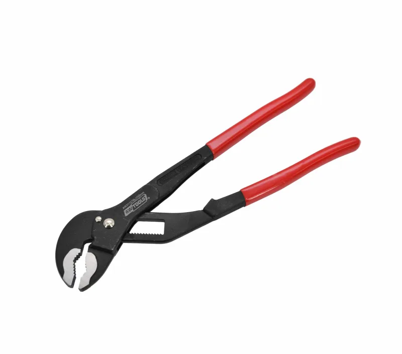 Alicates Ajustables Awtools 250mm con Mecanismo de Grúa Black Line, herramienta profesional de alta precisión, resistente y ergonómica.