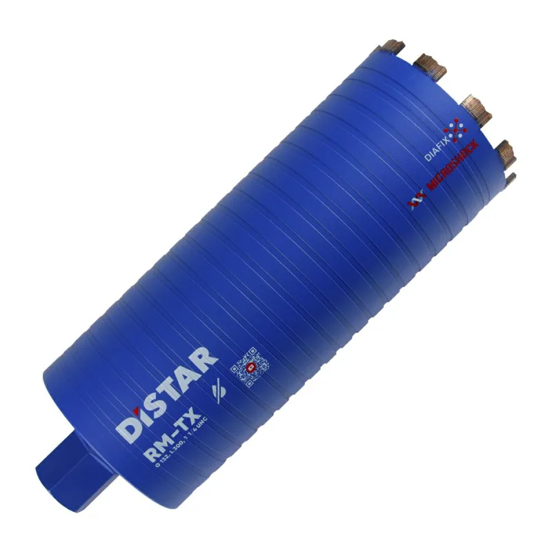 Corona Diamantada Distar RM-TX 1 1/4" 122mm x 300mm, corte seco rápido y preciso, ideal para cerámica, granito y concreto, alta durabilidad, rendimiento profesional