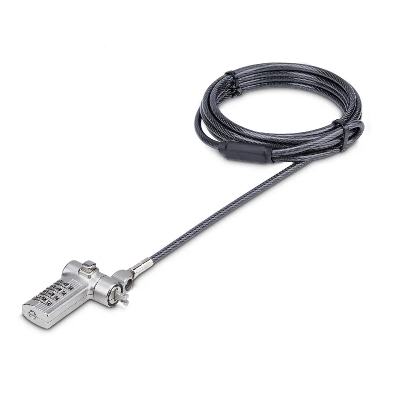 StarTech.com Cable Antirrobo Universal de Portátil de 2m - Serializado - Compatible con Noble Wedge/Nano/K-Slot