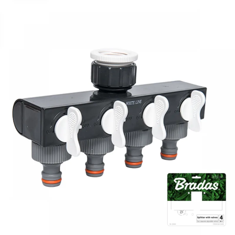 Bradas 4238 - Distribuidor de agua para mangueras de 1" (con adaptador de 3/4")