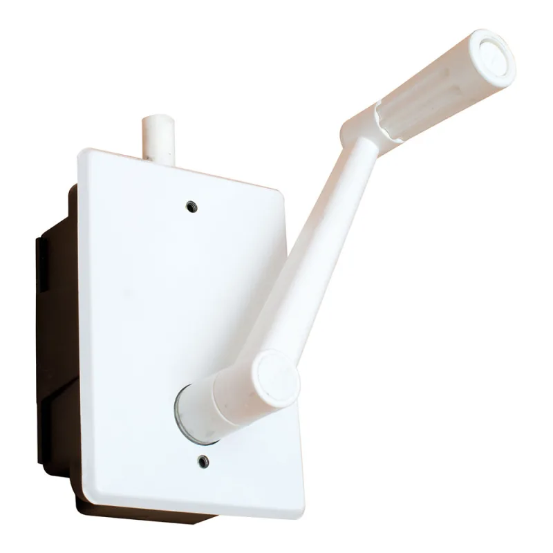 MICEL - 90039 - Torno de Persiana para Empotrar, Carga Maxima 20 kg, Incluye Manivela y Cuerda, en ABS, Acabado Blanco, 38 x 73 x 112 mm