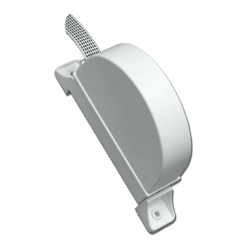 Recogedor de persiana exterior abatible "PR02" con mecanismo para cinta de 18mm de ancho 17,5x3,2x12cm color blanco (incluye cin