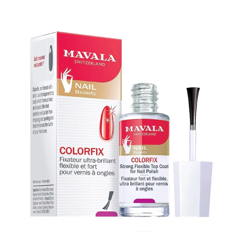 MAVALA - Colorfix 10 ml, Esmalte de Uñas, Prolonga la Duración de la Manicura, Da Brillo, Refuerza y Elastiza, Escudo Contra la Rotura, Protección Extra