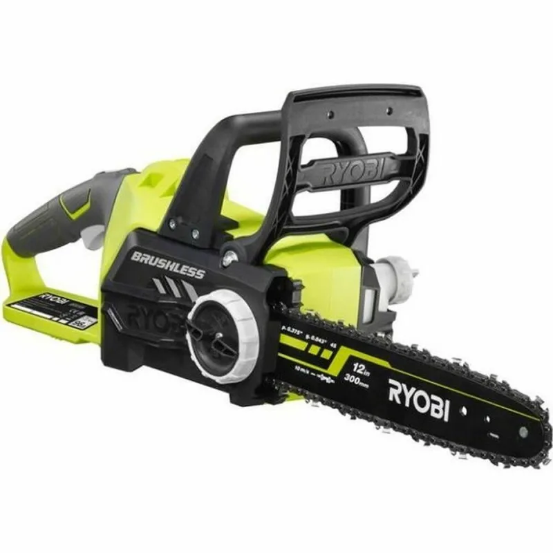 RYOBI - Motosierra Eléctrica Sin Cable a Batería 18V ONE+ Motor Brushless - Guía 30cm - Usos Regulares y Domésticos, Pequeña Poda, Producción de Leña - OCS1830