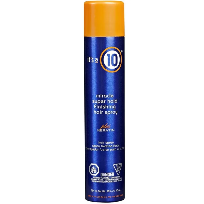 Its a 10 Miracle Super Hold Finishing Spray Plus Keratin 10oz by It's a 10