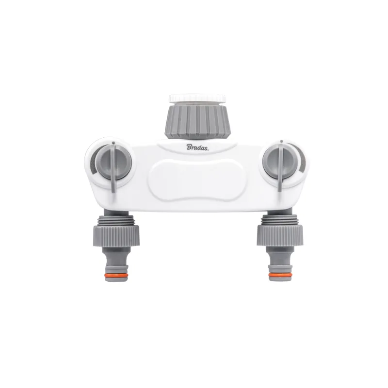 Preis-Zone Distribuidor de 2 vías con válvulas en el grifo 1" con reducción a 3/4" 1557