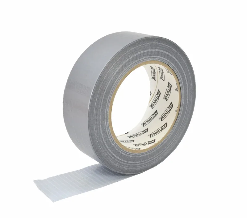 Cinta Duct Tape Awtools Reforzada Silver 38mm x 25m, para uso en construcción, alta resistencia, refuerzo de superficies, protección contra humedad y temperaturas extremas.