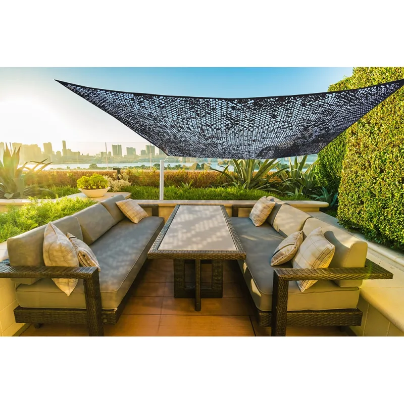 Toldo Vela de Sombra Rectangular Faura Negro 3 x 4 m Reversible Camuflaje - Marca: Faura - EAN: 8431978450535