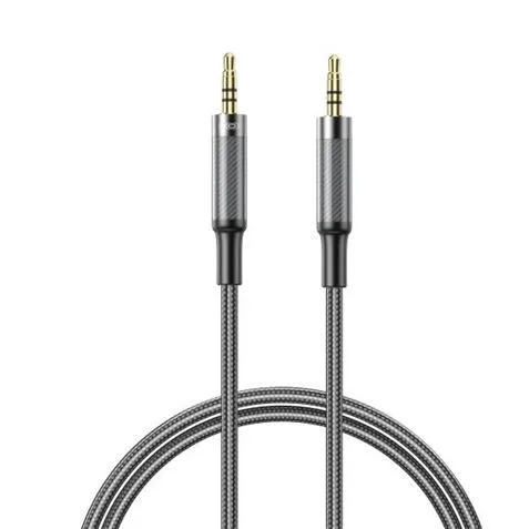 XO NBR279C - Cable de audio (conector macho de 3,5 mm, conector macho a jack de 3,5 mm, 1 m), color negro